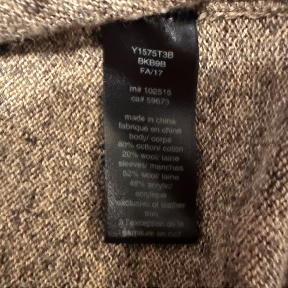 John Varvatos wool hooded sweater two tone brown size L - Picture 8 of 8
